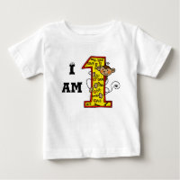 1 year old baby birthday (fun monkey number)