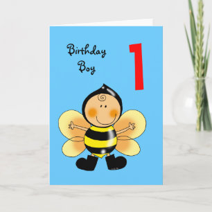 1 year old birthday boy card