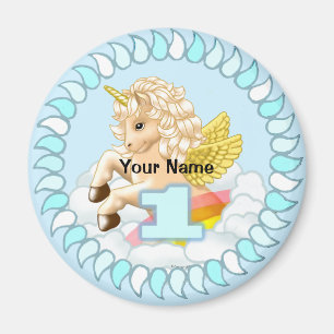 1 year old Birthday Unicorn magnet