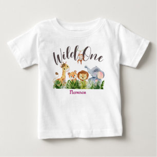 1 Year Old Wild One 1st Birthday Baby T-Shirt