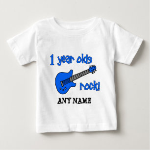 1 year olds rock! Personalised Baby's 1st Birthday Baby T-Shirt