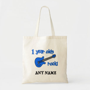 1 year olds rock! Personalised Baby's 1st Birthday Tote Bag