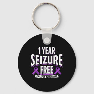 1 Year Seizure Free Epilepsy Awareness Day Support Key Ring