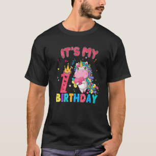 1 Years Old 1St Birthday Unicorn Girls Awesome Sin T-Shirt