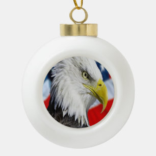 1aa eagle ceramic ball christmas ornament