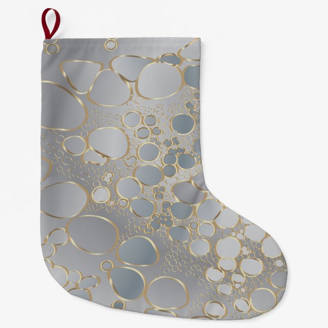 1Abstract digital work Large Christmas Stocking (Front)