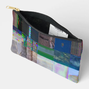 1C9984DA Glitch Art Digital Distortion Vaporwave Accessory Pouch