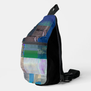 1C9984DA Glitch Art Digital Distortion Vaporwave Sling Bag