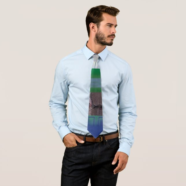 1C9984DA Glitch Art Digital Distortion Vaporwave Tie (In Situ)