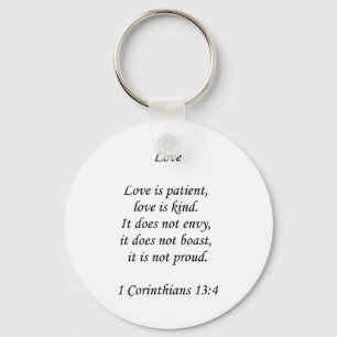 1corinthians13-4 ~ Love Key Ring