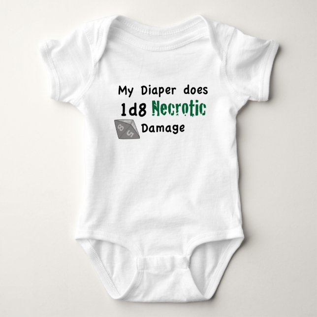 1d8 Necrotic diaper Baby Bodysuit (Front)