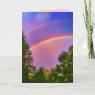 1DOUBLE RAINBOW GREETING CARD