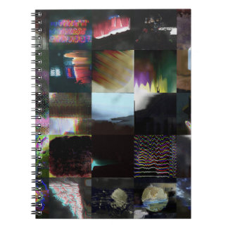 1FB1F9F4 Cyberpunk Glitch Art Mosaic Abstract Notebook