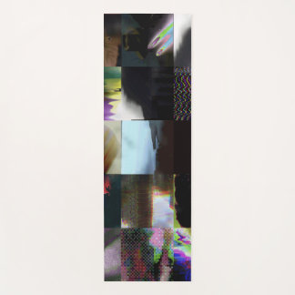 1FB1F9F4 Cyberpunk Glitch Art Mosaic Abstract Yoga Mat