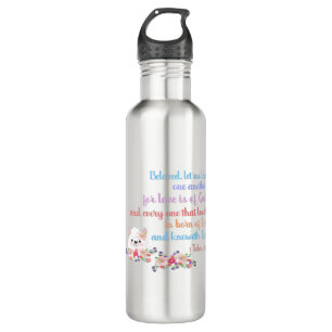 1John4:7 Bible Verse 710 Ml Water Bottle