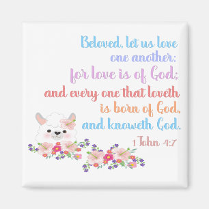 1John4:7 Bible Verse Magnet