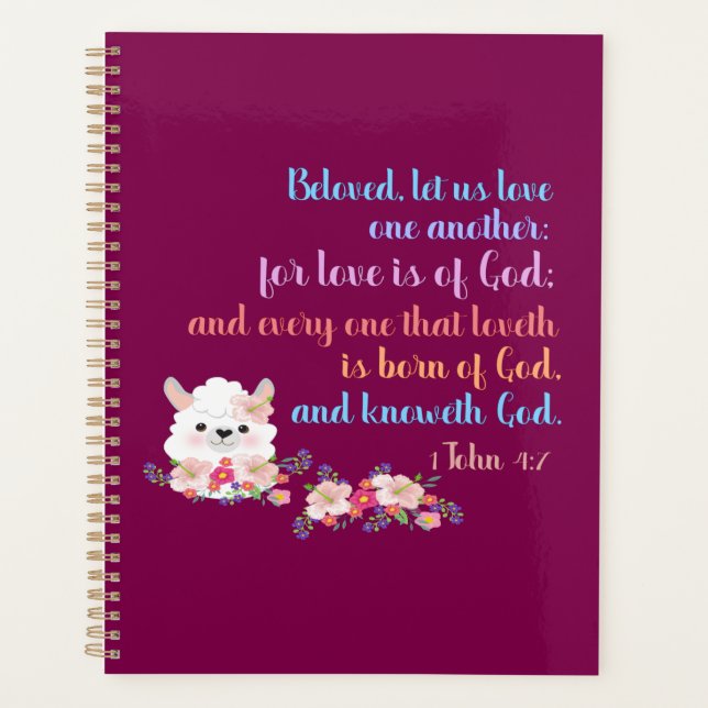 1John4:7 Bible Verse Planner (Front)