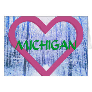 1MICHIGAN HEART WINTERWOODS CARD