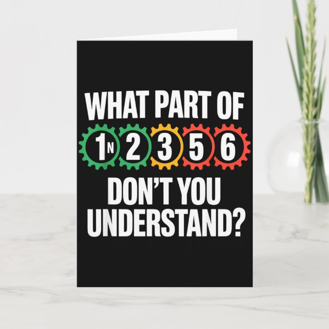 1n256 Motorcycle Shift Biker Motorcyclist  Card (Front)