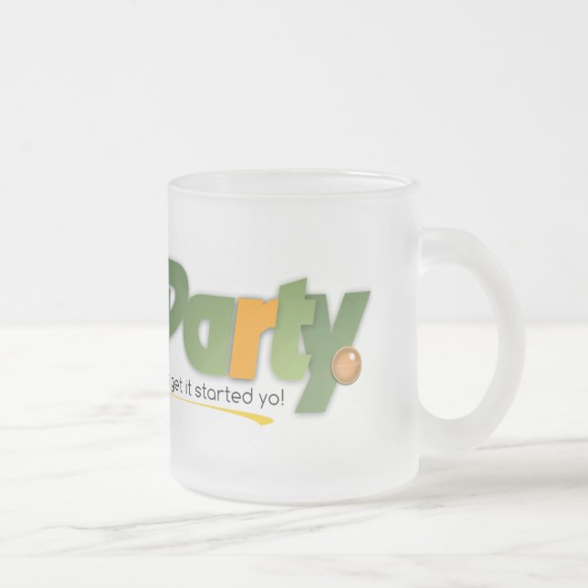 #1Party Frosted Glass Mug (Right)