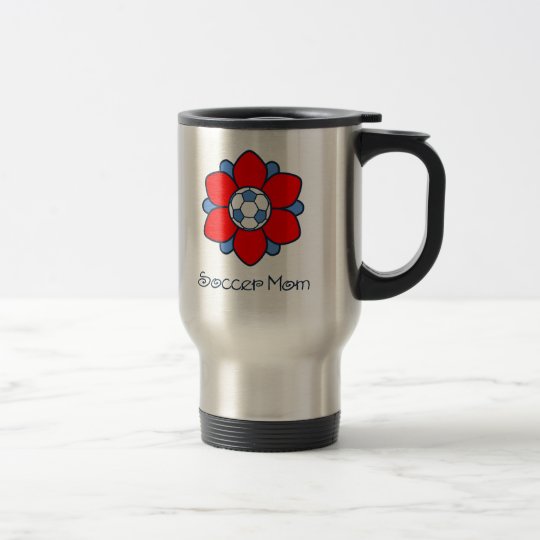 1Red Soccer Mum Travel Mug