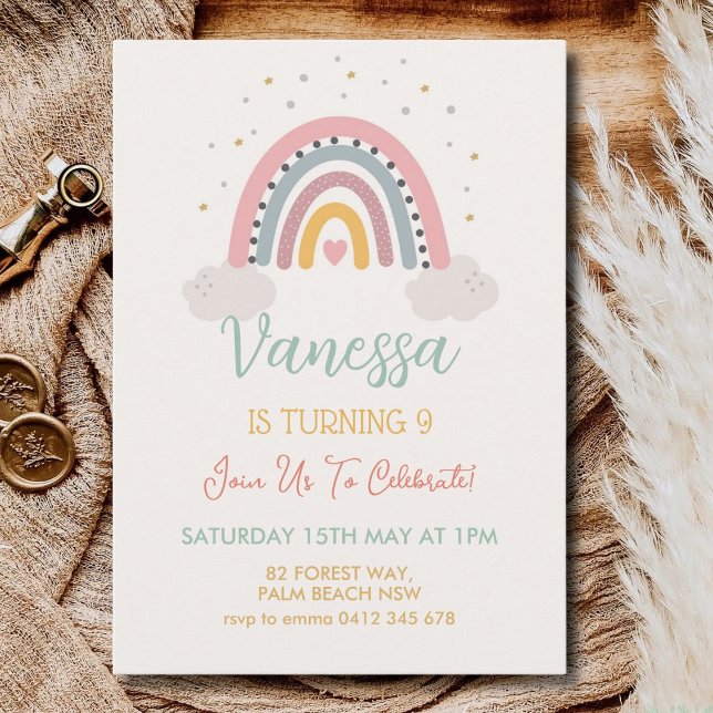 1st 2nd 3rd 4th 5th 6th 7th 8th 9th Birthday Party Invitation (Creator Uploaded)