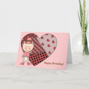 1st 2nd 3rd Birthday Toddler Girls Card