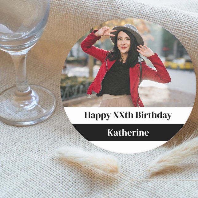 1st 2nd 5th 10th 15th 20th 30th 40 Birthday Party Round Paper Coaster (Creator Uploaded)