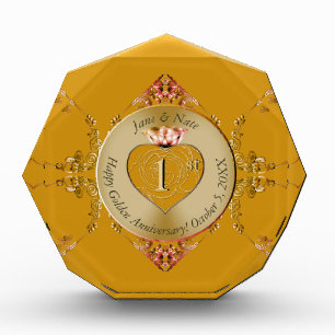 1st & 50th Golden Ochre Photo Block