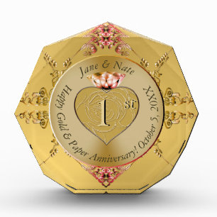 1st/50th Wedding Anniversary Photo Block