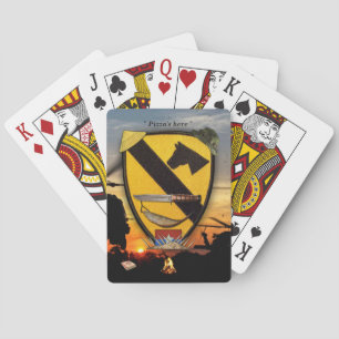 1st 7th cavalry air cav LRRP vietnam veterans Playing Cards