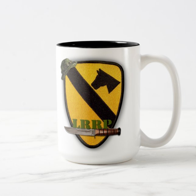 1st 7th cavalry division air cav veterans vets Two-Tone coffee mug (Right)