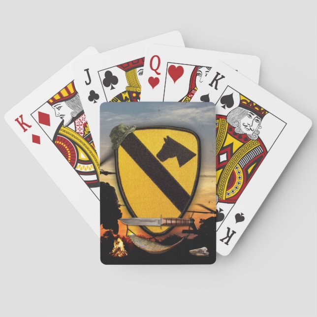 1st 7th cavalry fort hood air cav playing cards (Back)