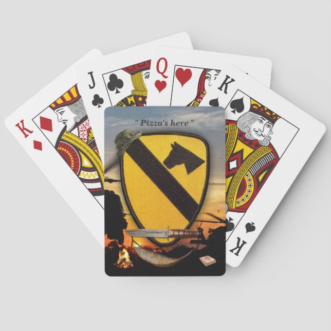 1st 7th cavalry fort hood air cav playing cards (Back)