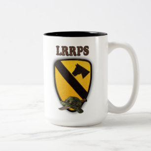 1st 7th cavalry lrrps recon air cav veterans vets Two-Tone coffee mug