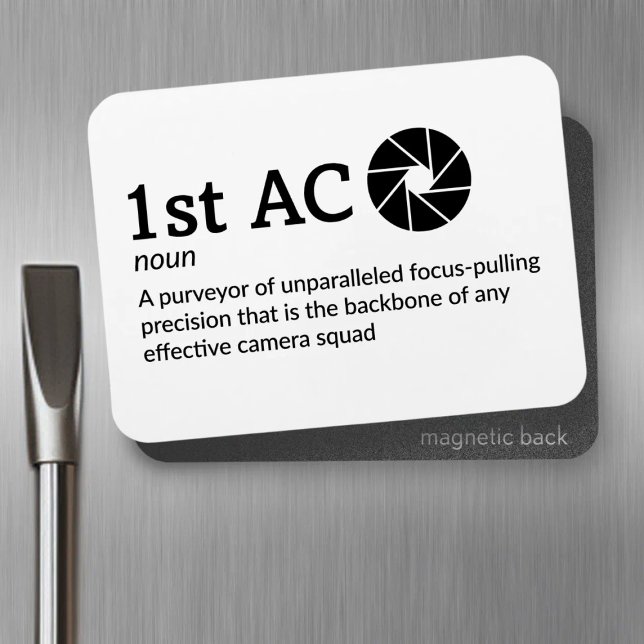 1st AC Definition - Camera Team 3" x 4" Flex  Magnet (Creator Uploaded)