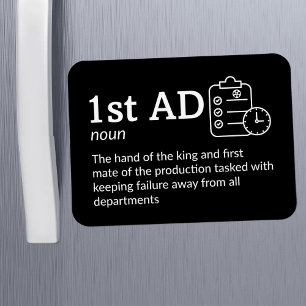 1st AD Definition - Film Crew 3" x 4" Flex Magnet