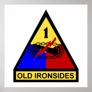 1st AD Old Ironsides Patch Poster