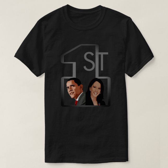1st African American Pres and Vice Pres T-Shirt (Design Front)