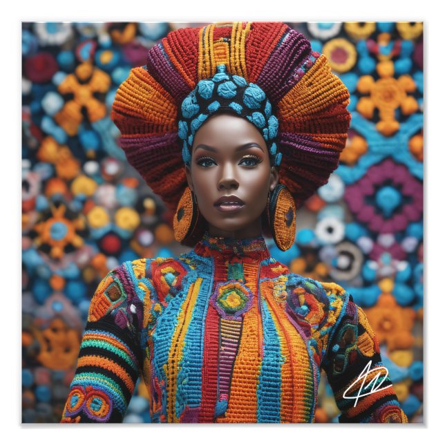 1st Android Black Woman Premium Photo Art Print  (Front)