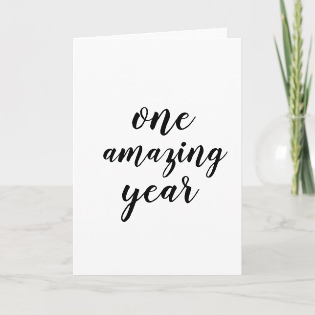 1st anniversary Card | one year anniversary card (Front)