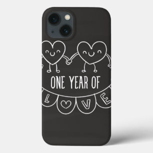 1st Anniversary Gift Chalk Hearts iPad Case