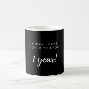 1st Anniversary Gift for Boyfriend Girlfriend Coffee Mug