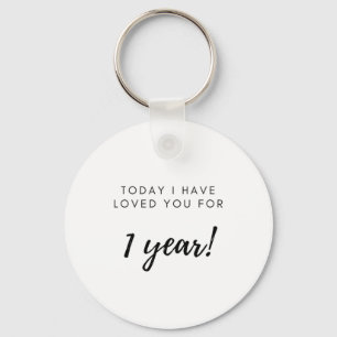 1st Anniversary Gift for Boyfriend Girlfriend Key Ring