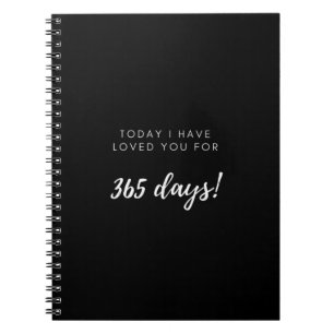 1st Anniversary Gift for Boyfriend Girlfriend Notebook