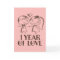 1st Anniversary Hand Drawn Couple Greeting Card