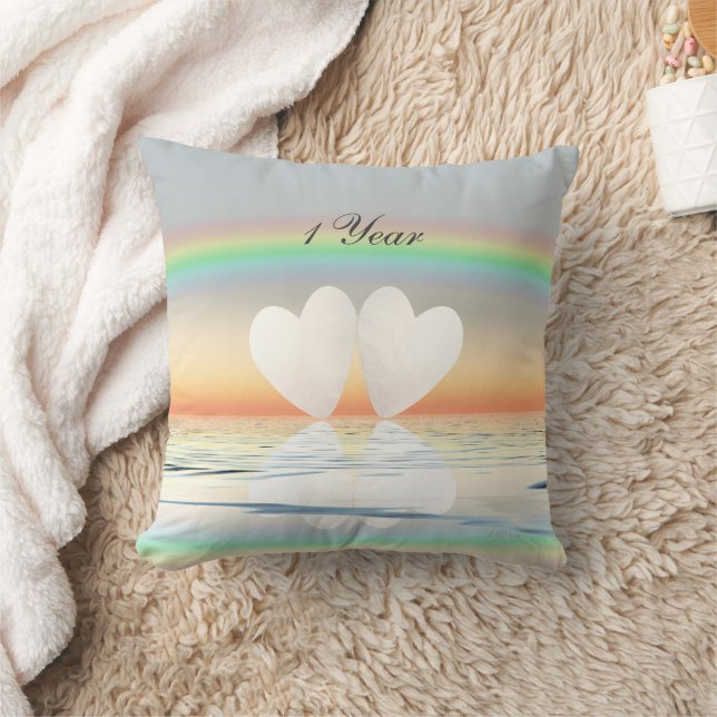 1st Anniversary Paper Hearts Cushion (Blanket)