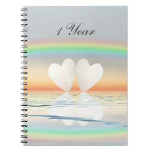 1st Anniversary Paper Hearts Notebook