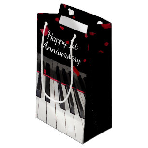 1st Anniversary Piano Keyboard  Small Gift Bag