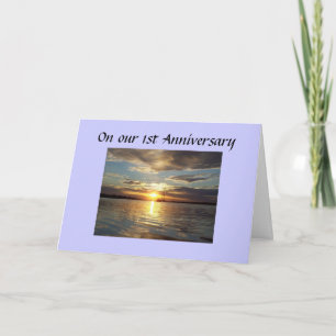 1st ANNIVERSARY SUN WILL RISE BRIGHTER Card